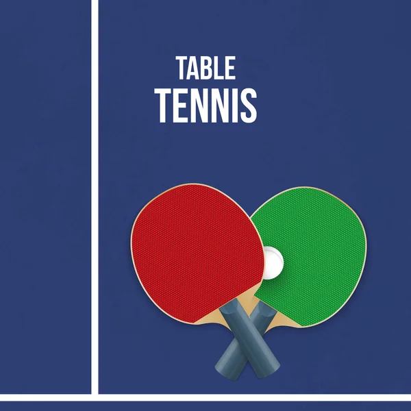 Deux raquettes pour jouer au tennis de table. Vecteur — Image vectorielle