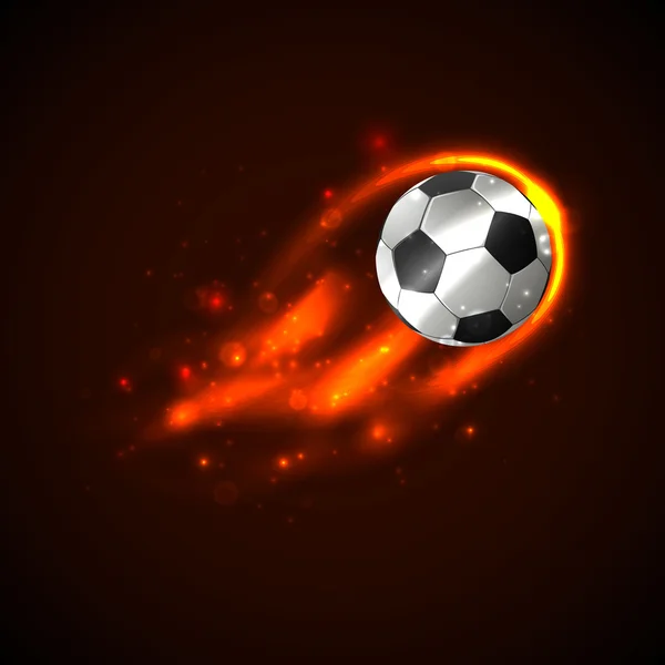 Soccer ball on fire. Vector — Stock Vector