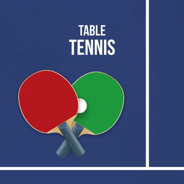 Deux raquettes pour jouer au tennis de table. Vecteur — Image vectorielle