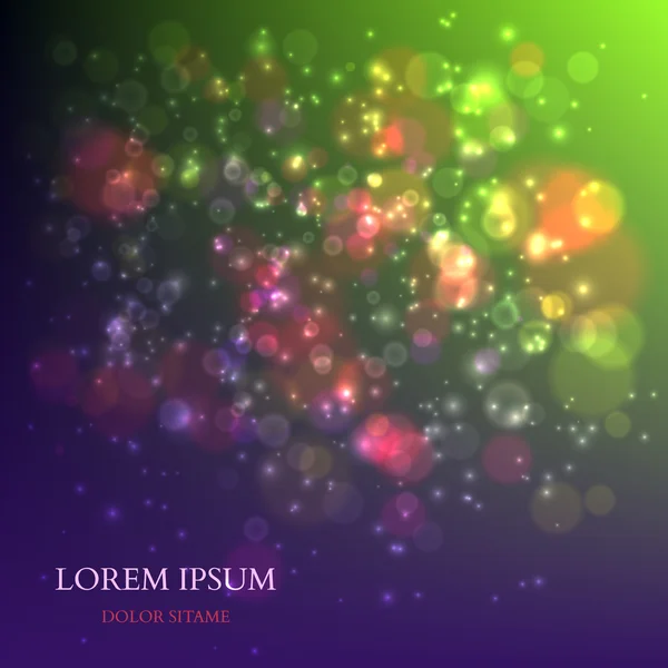 Fond coloré avec des particules magiques — Image vectorielle