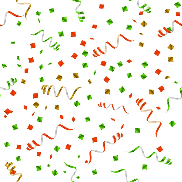 Party streamers seamless pattern — Stock Vector