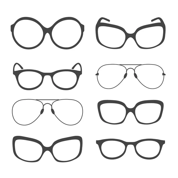 Glasögon siluett. Vektor — Stock vektor