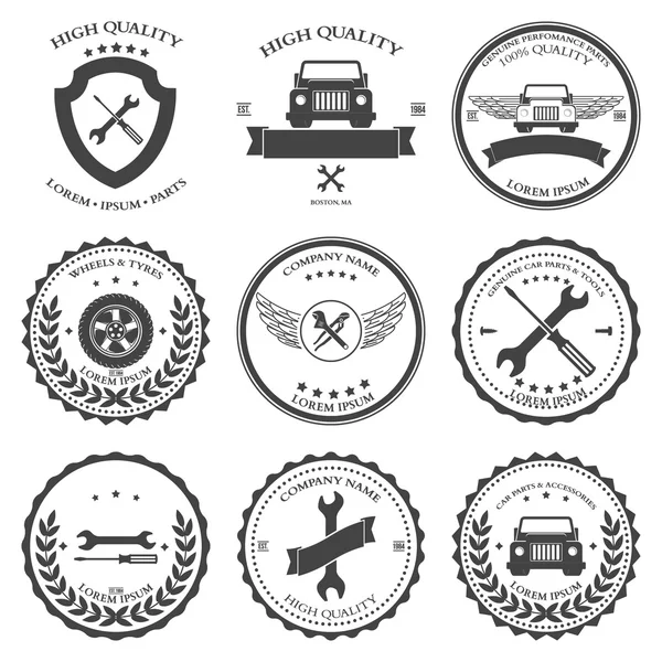 Car service Auto parts and tools Icons — Stock Vector