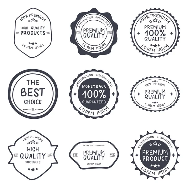 Retro vintage el kümesi çizmek rozetleri ve etiketleri