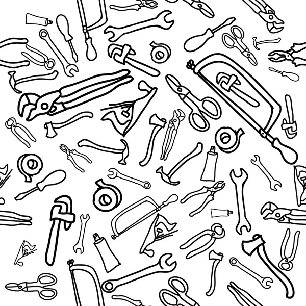 Hand tools patroon — Stockvector
