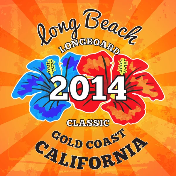 Long Beach Surf, kompozycje wektorowe — Wektor stockowy