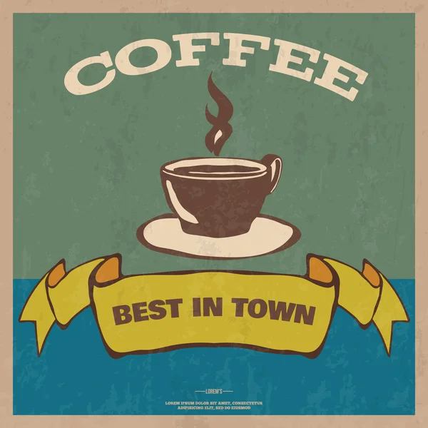 Najlepsze miasta kawy sztuka plakatu — Wektor stockowy