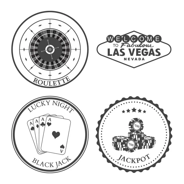 Elementos de diseño de ruleta de casino — Vector de stock