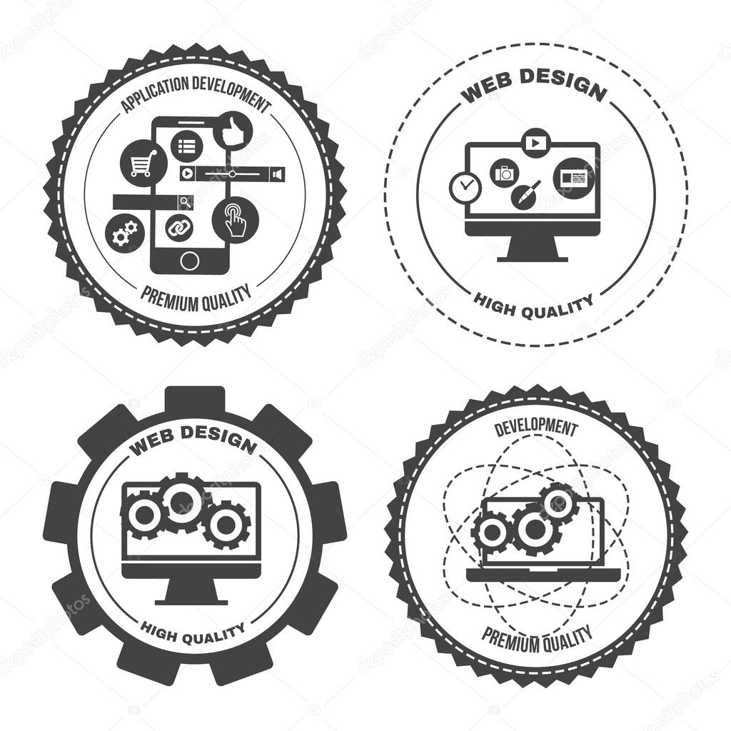 Set of icons web mobile services apps