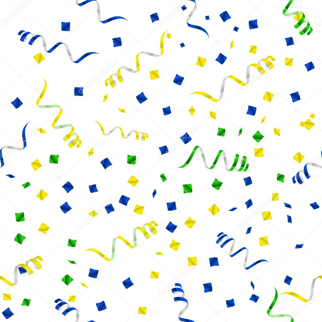 Party streamers seamless pattern