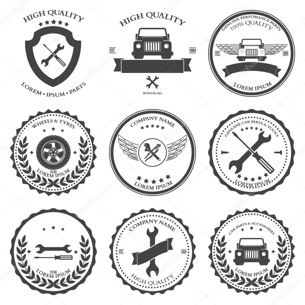 Car service Auto parts and tools Icons