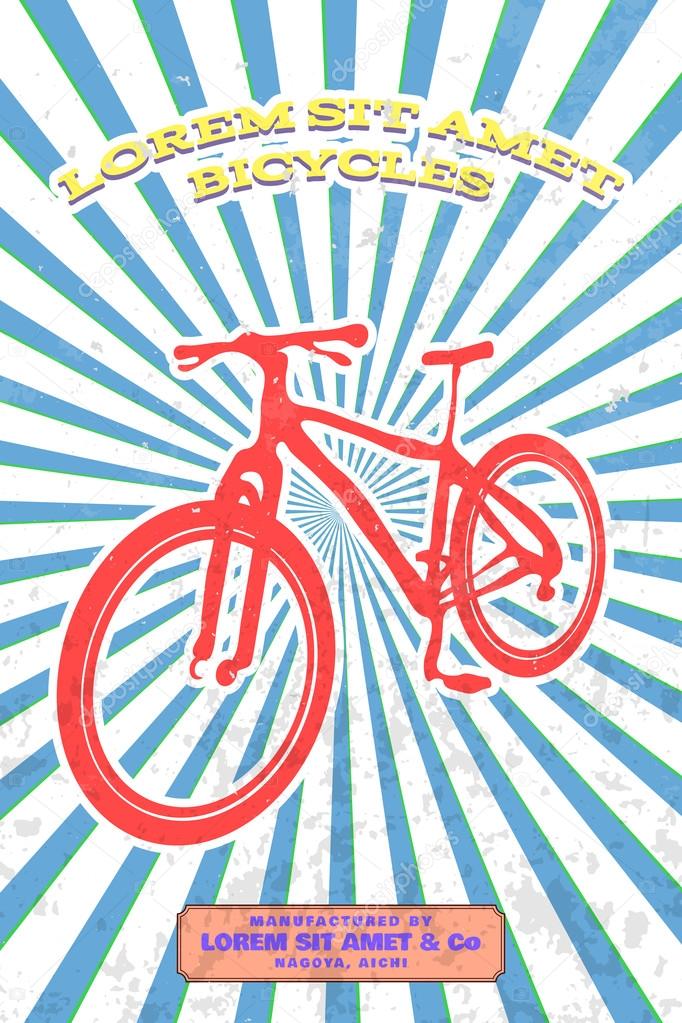 Vintage bicycle poster