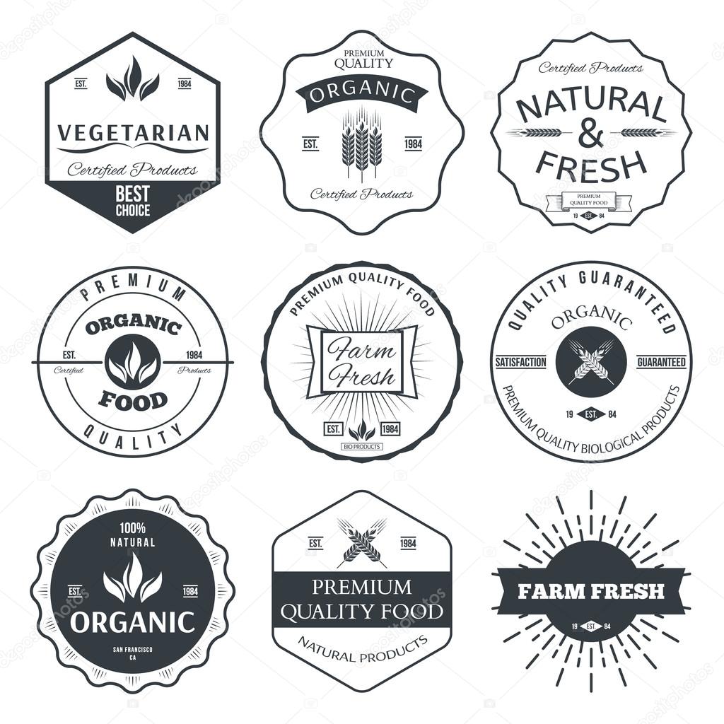 Labels and badges for organic