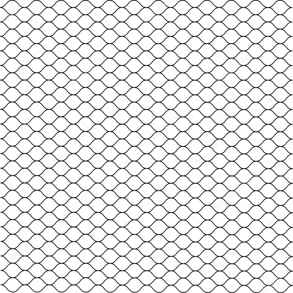 Cage. Grill. Mesh. Octagon Background. Vector