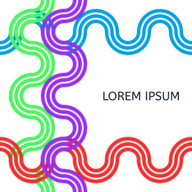 Soyut renkli eğrileri arka plan. Vektör