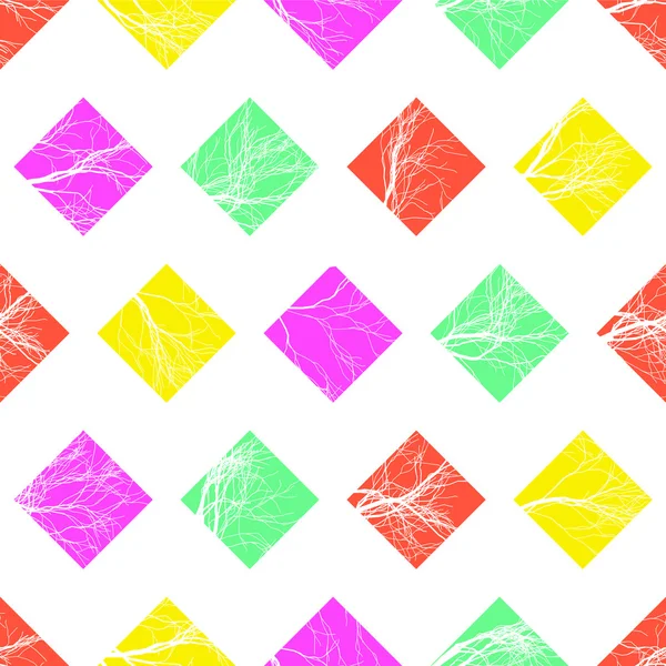 Abstraktní barevné čtverečky Bezešvé Pattern. Vektor — Stockový vektor