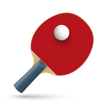 Racket for playing table tennis. Vector clipart
