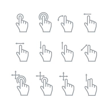 El dokunmatik. Vektör