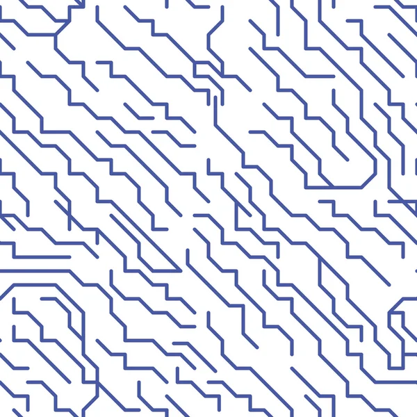 Colorato Micro Chip Linee modello senza soluzione di continuità. Vettore — Vettoriale Stock