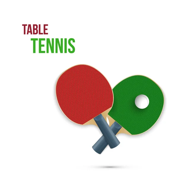 Deux raquettes pour jouer au tennis de table — Image vectorielle