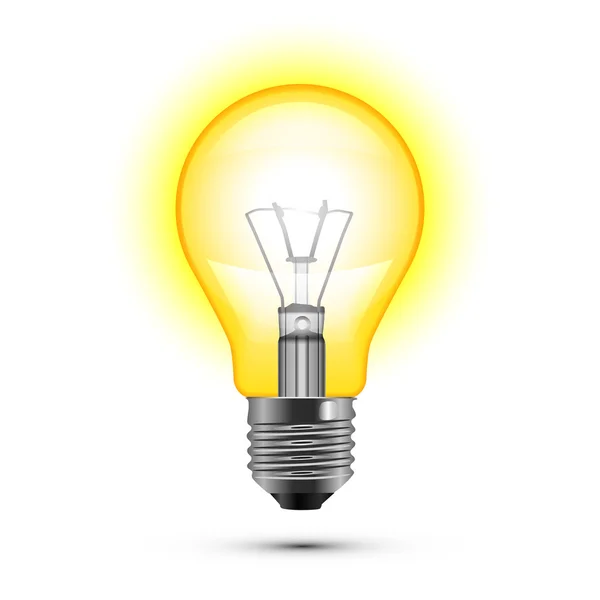 Light bulb op witte achtergrond. Vector — Stockvector