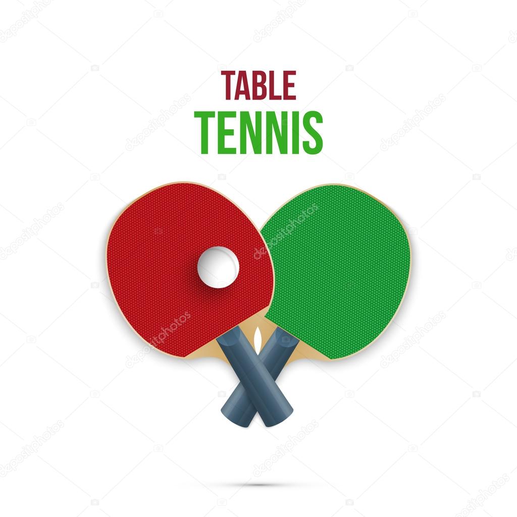 Two rackets for playing table tennis