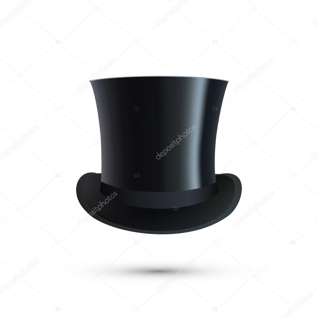 Top Hat isolated on white. Vector