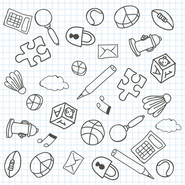 Doodle Background. Ilustración vectorial — Vector de stock