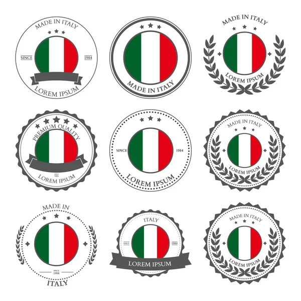 İtalya, mühürler, rozetleri yaptım. Vektör çizim