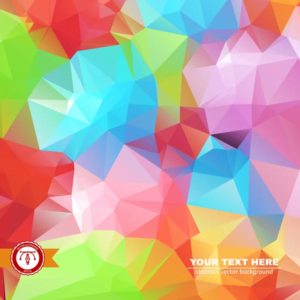 Abstract kleurrijke driehoeken achtergrond. Vectorillustratie — Stockvector