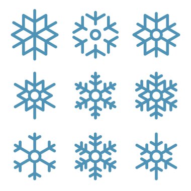 Nine kar taneleri ince çizgi ftat tasarım