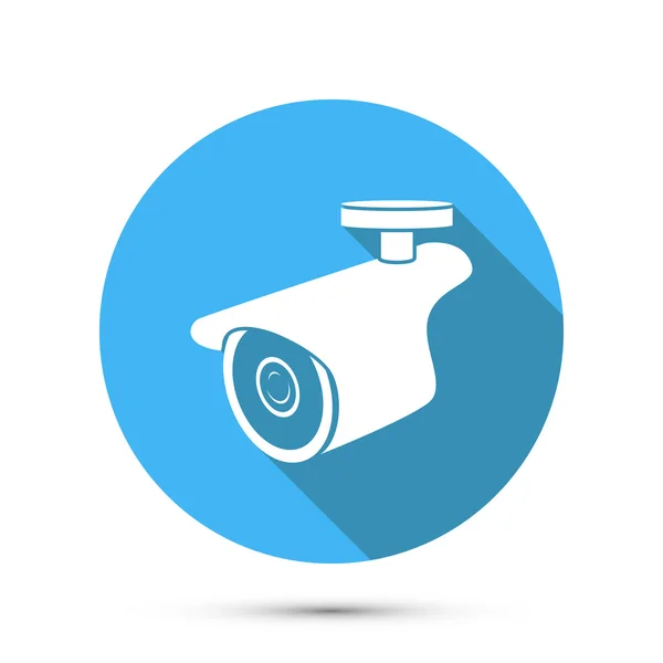 Platte pictogram van Security Camera. — Stockvector