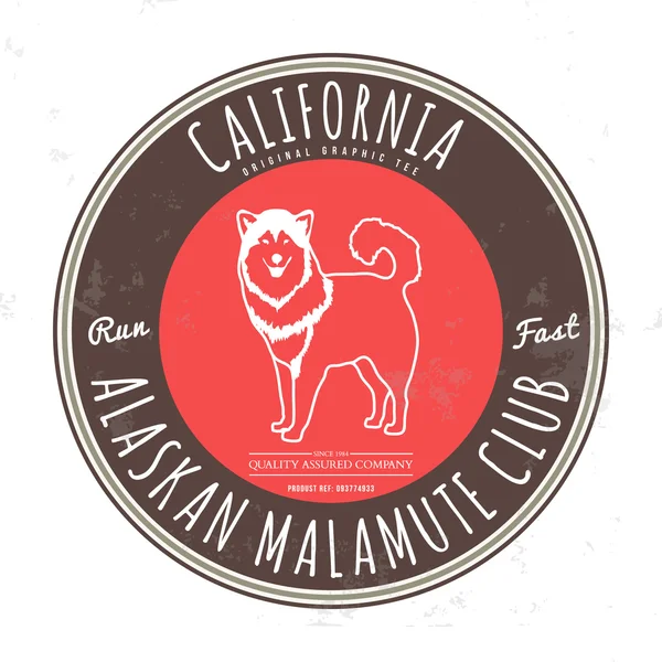 Club malamute de l'Alaska . — Image vectorielle