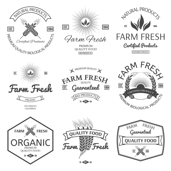 Farm fesh badges for any use — Stock Vector