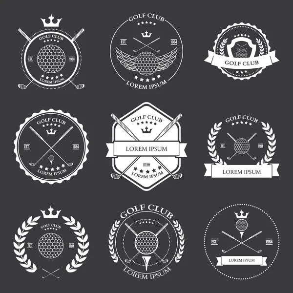 Golf labels and icons set — Stock Vector