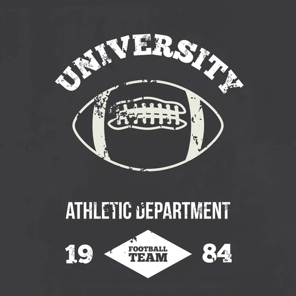 University football athletic dept — Stock Vector