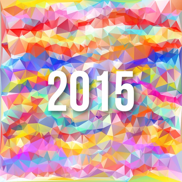 Feliz ano novo 2015 no fundo redondo abstrato — Vetor de Stock