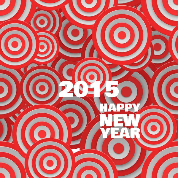 Happy 2015 new year on abstract round background — Stock Vector