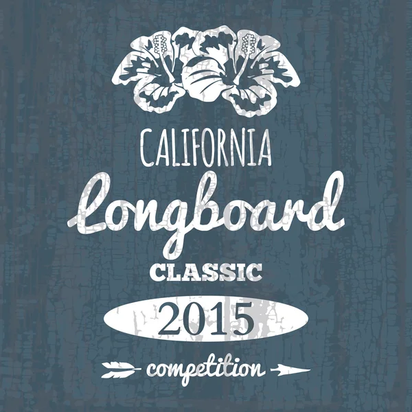 California longboard competition. t-shirt graphic Vector Graphics