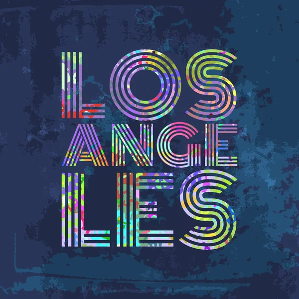 Los Angeles - Artwork voor slijtage in aangepaste kleuren — Stockvector