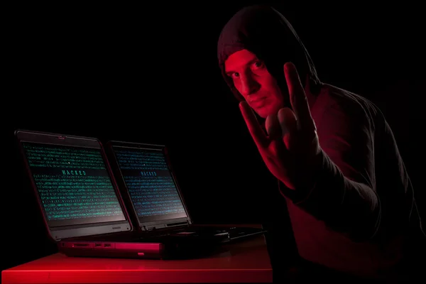 Hacker malvagio Immagine Stock