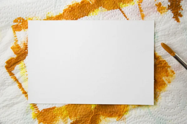 絵画のためのホワイト ペーパー フレーム — ストック写真