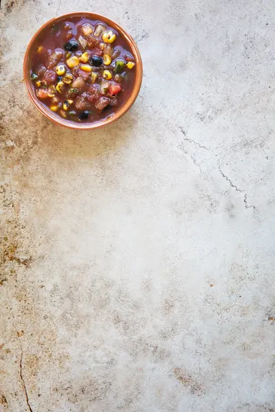 Bowl of Salsa with Copy Space — Stock Photo, Image