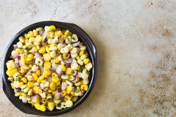 Bowl of Grilled Corn Salsa — Stock Photo, Image