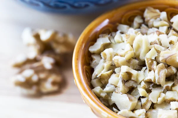 Chopped Walnut Pieces — Stock Photo, Image