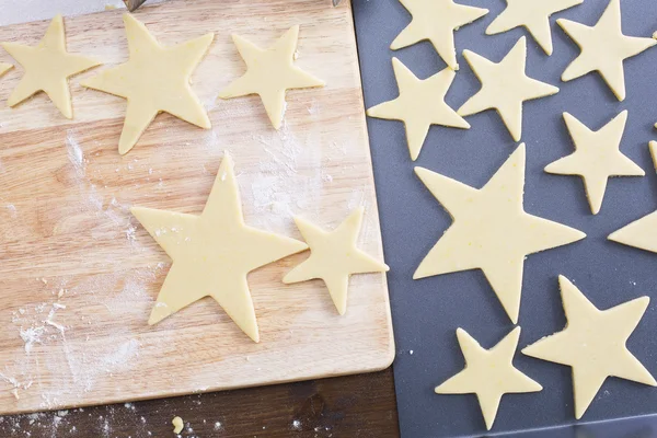 Baking Star Cookies — Stock Photo, Image