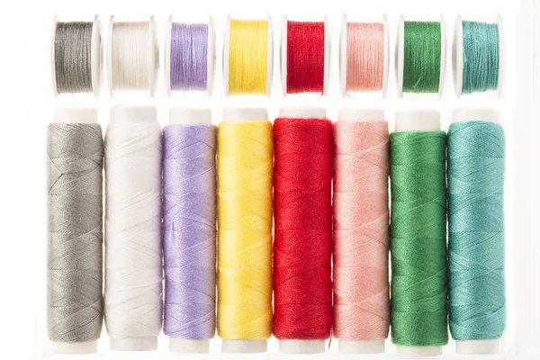 Brightly Colored Spools of Thread — Stock Photo, Image