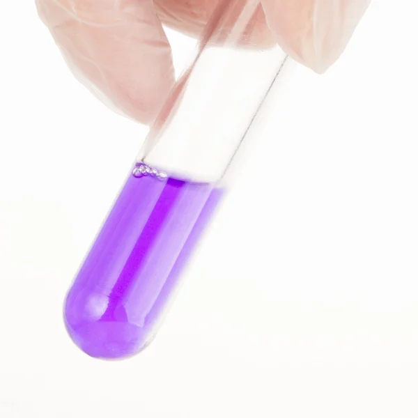 Purple Liquid in Test Tube — Stock Photo, Image