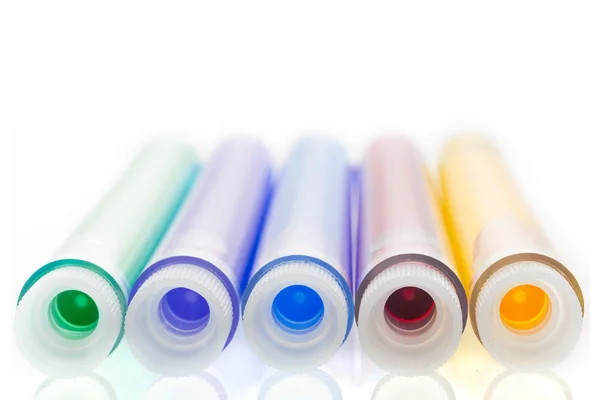 Colorful Liquids in Test Tubes — Stock Photo, Image