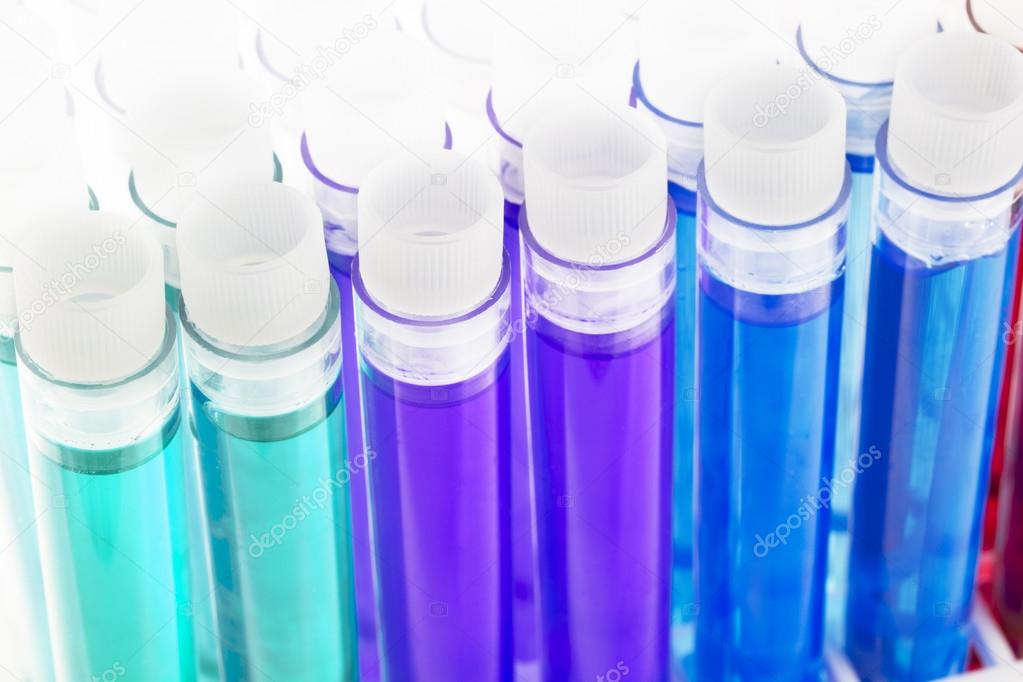Colorful Test Tubes with Stoppers